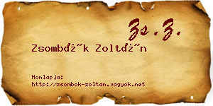 Zsombók Zoltán névjegykártya